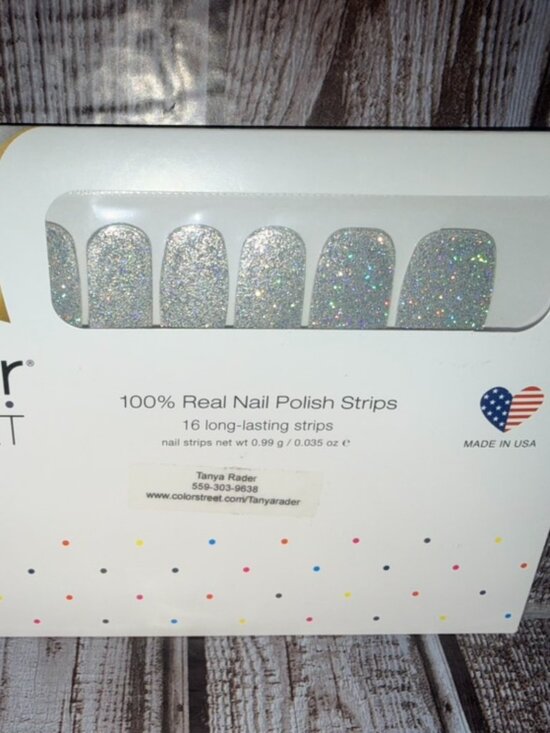Color Street Other - Fort Worth It Color Street Nail Polish Strips Retired Mulit-Color Silver Glitter